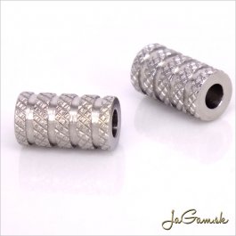 Kovová korálka 11x6mm CHIRURGICKÁ OCEĽ , 2ks (ch1321)